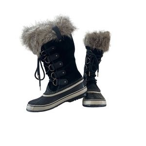 SOREL Women's Joan of Arctic Waterproof Insulated Winter Boots Black 9M - MINT!